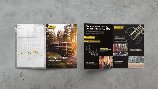 DOLL Messe Flyer – SICHTWECHSEL Marken- und Designagentur aus Offenburg, Werbeagentur, Marketing, Beratung